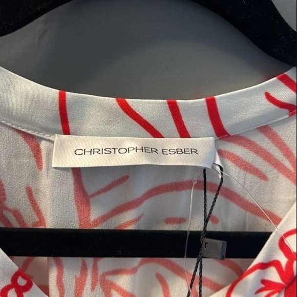 NWT Christopher Esber - Sculpted Twisted Tank Dress In Odyssey Print - Picture 10 of 13